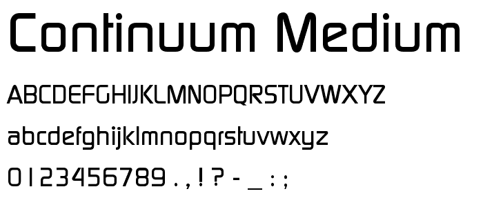 Continuum Medium font